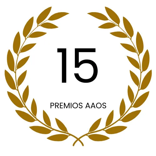 15 PREMIOS AAOS 15 Premios de la AAOS, la Academia Americana de Cirujanos Ortopédicos, por nuestra técnicas Quirúrgicas Ecoguiadas