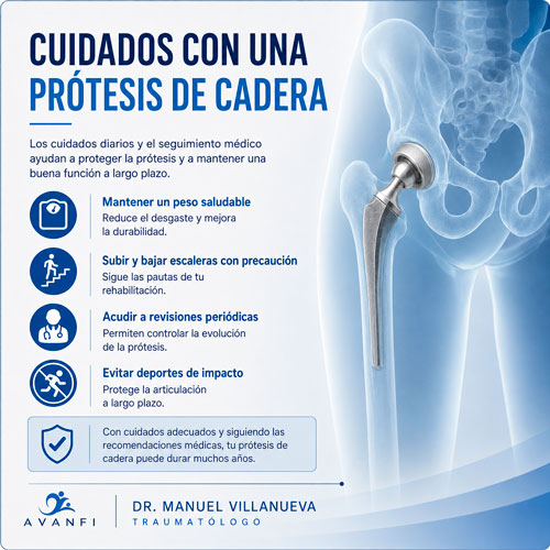 Cuidados que debes procurar si llevas una prótesis de cadera