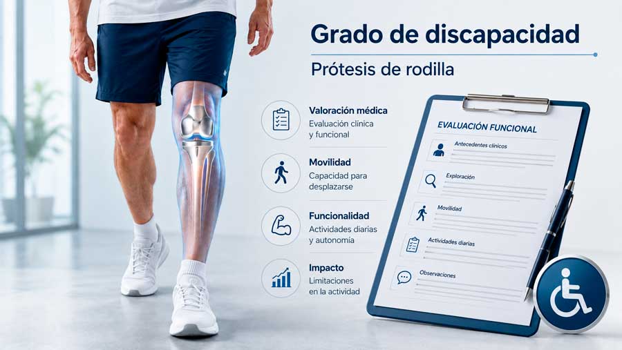 Grado de discapacidad con prótesis de rodilla