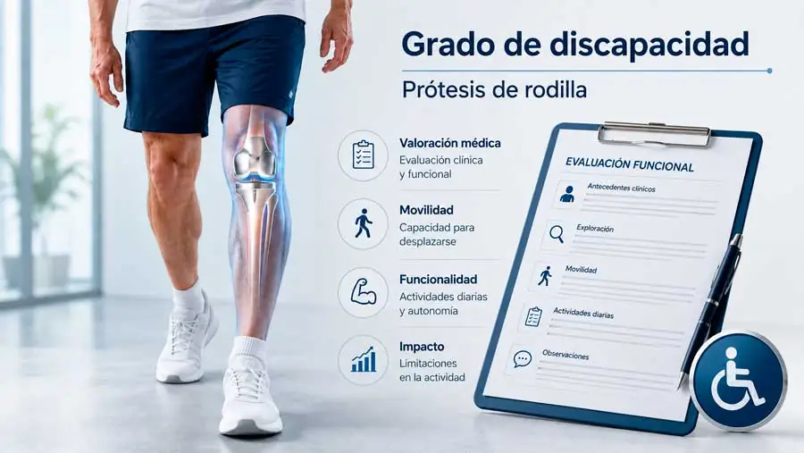 Grado de discapacidad con prótesis de rodilla