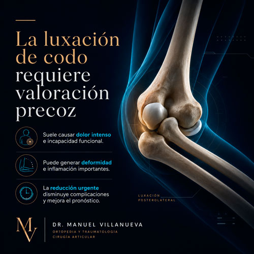 La luxación de codo requiere atención precoz