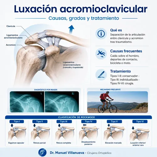 Luxación acromioclavicular Tipos y grados de lesión