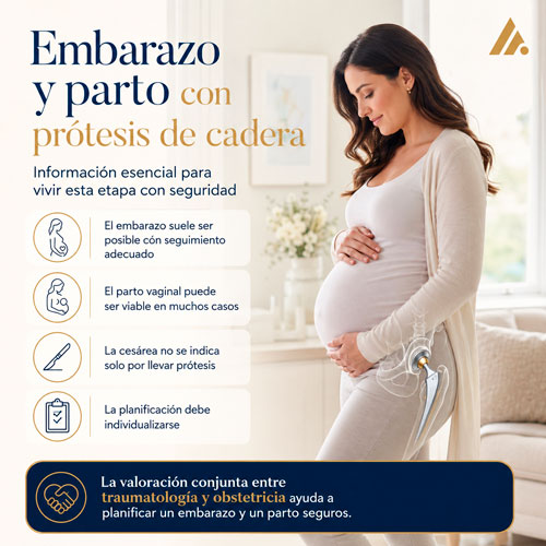 Planificación del embarazo y parto con una prótesis de cadera