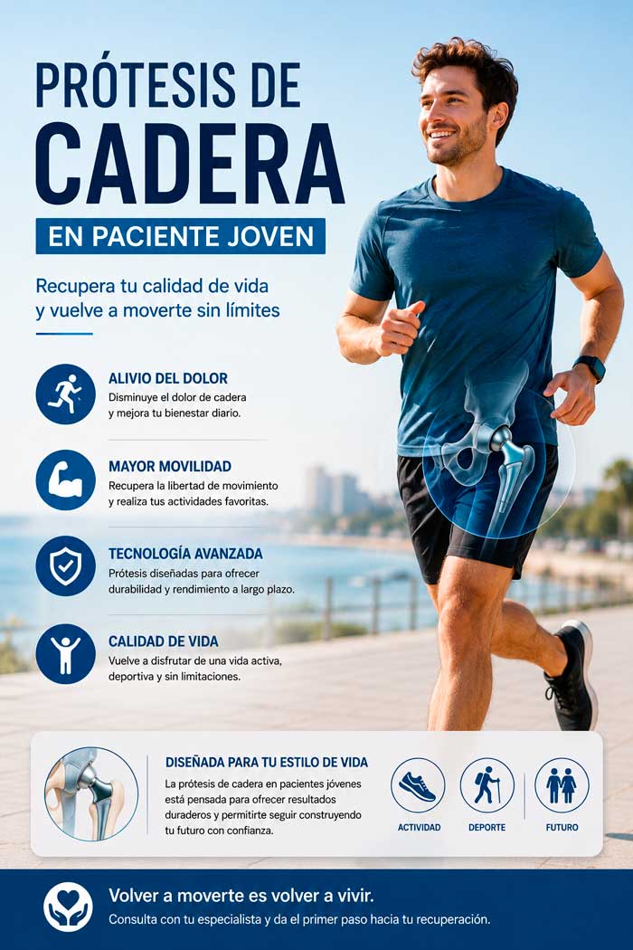 Prótesis de cadera en el paciente joven. Ventajas y beneficios de la cirugía