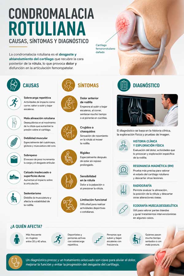En qué consiste la condromalacia de la rótula
