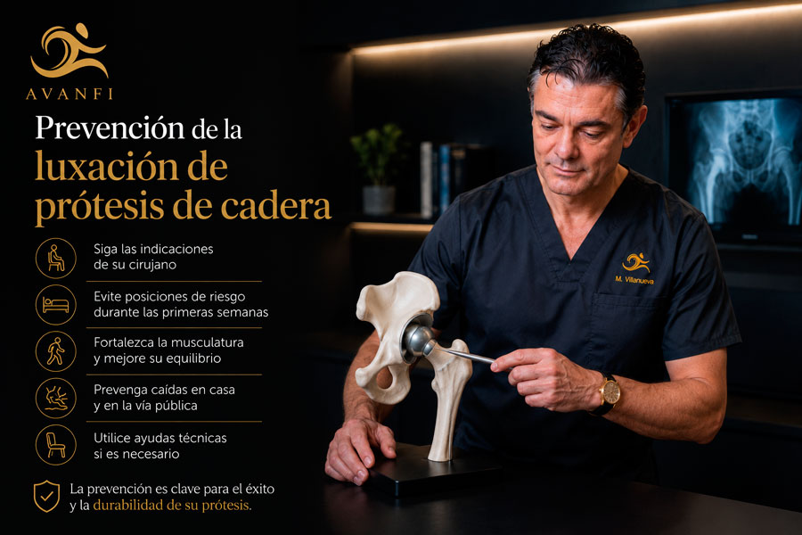 Prevención de la luxación de prótesis de cadera