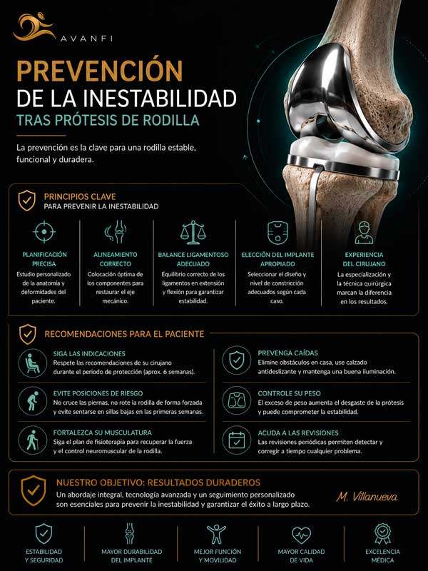 ¿Qué es la inestabilidad de prótesis de rodilla? por el especialista en traumatología de rodilla, Dr. Villanueva