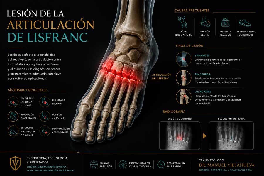 Lesión de la articulación de Lisfranc. Síntomas, causas, diagnóstico y tratamiento