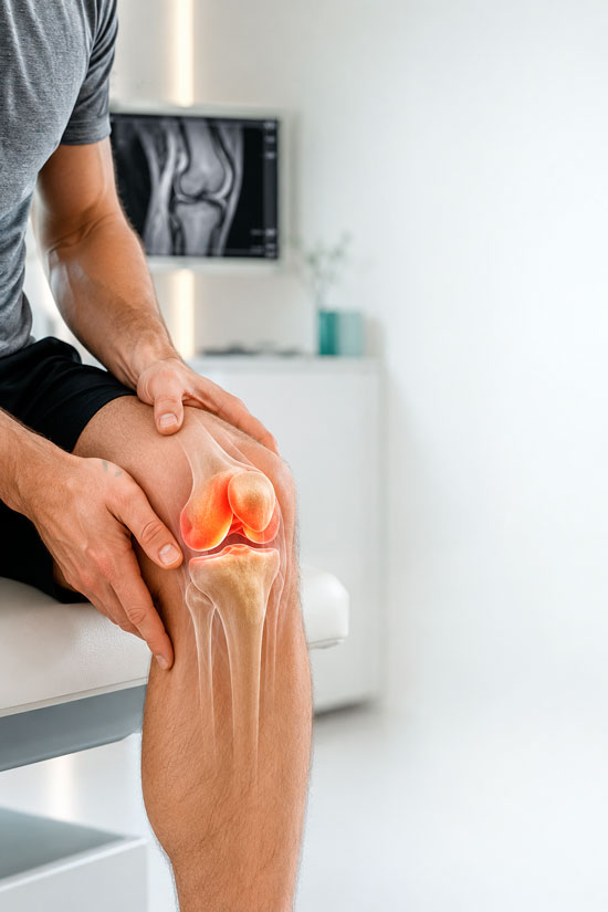 dolor de rodilla por lesiones en el cartílago