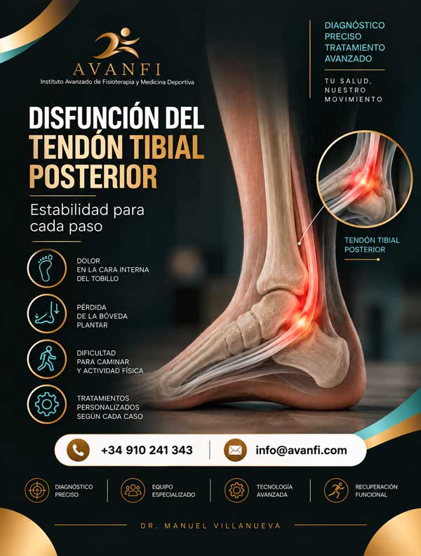 Síntomas de disfunción del tendón tibial posterior del tobillo