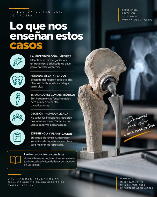 Infección de prótesis de cadera_ claves clínicas Claves clínicas de la infección de prótesis de cadera. Cuándo hay que reconstruir la prótesis en 2 cirugías diferentes
